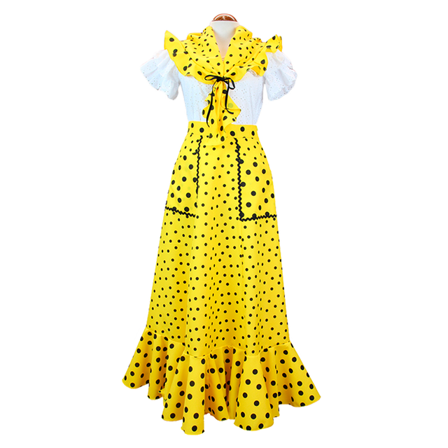 Conjunto Jara En Amarillo con Lunares