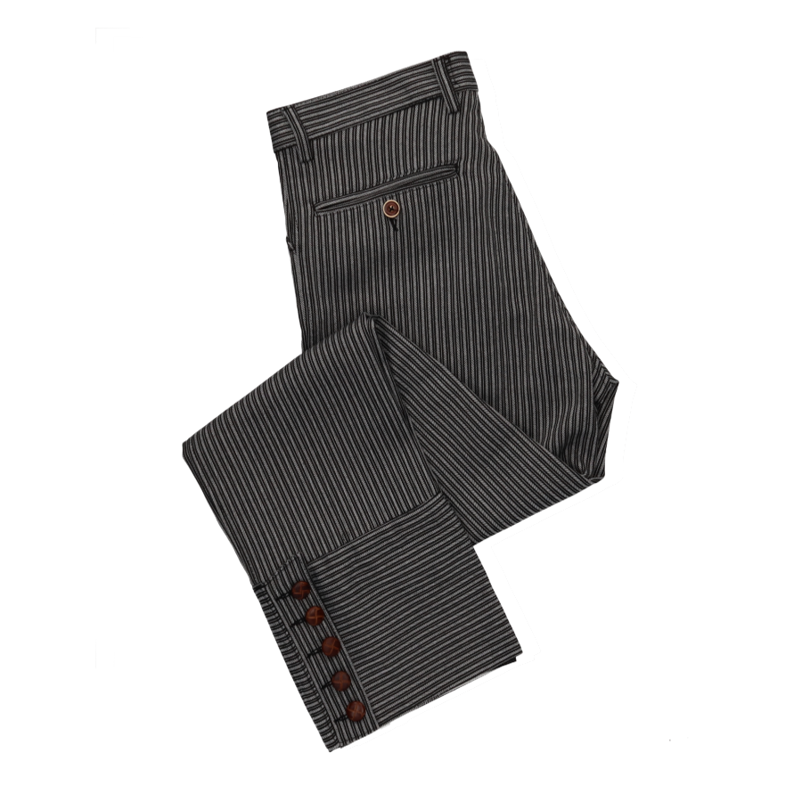 Gray striped country pants