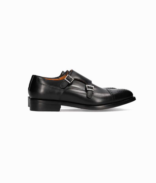 Monkstrap boxcalf negro
