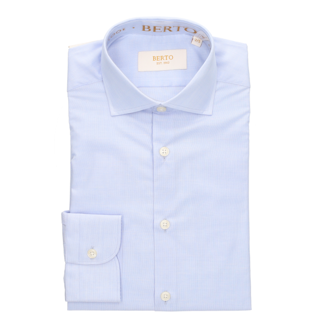 Camisa Fil a Fil Celeste