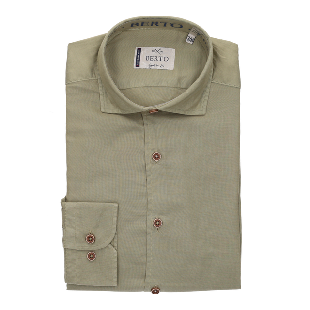 Chemise en coton vert