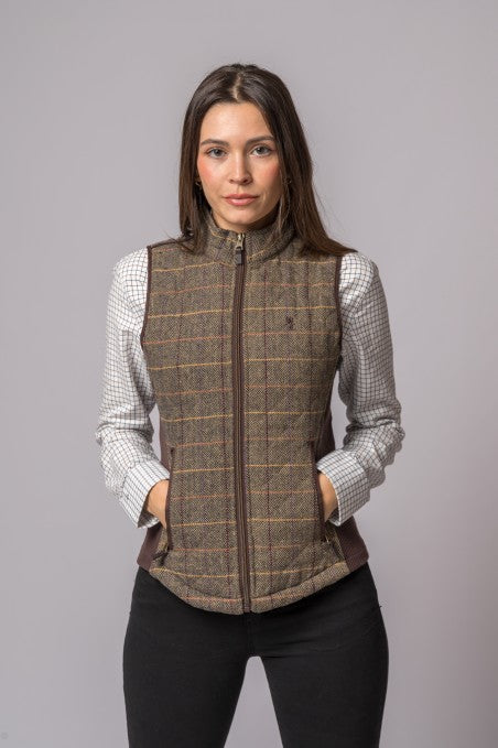 Chaleco cuadros marrón