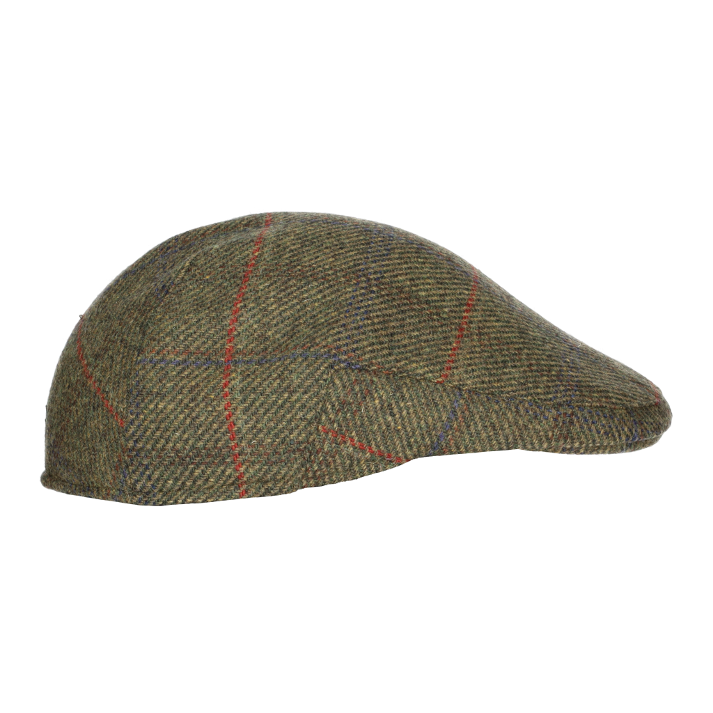 Gorra campera espiga cuadros verdes