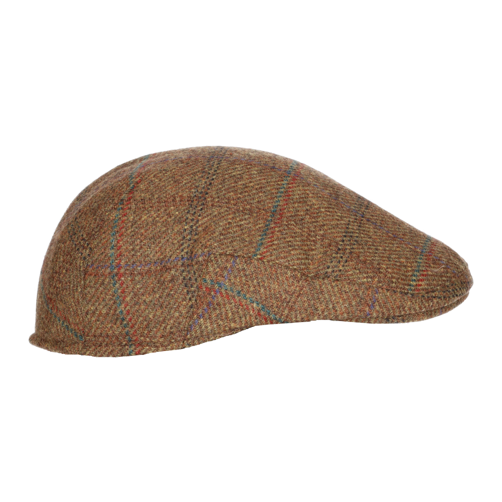 Gorra campera espiga cuadros marrón