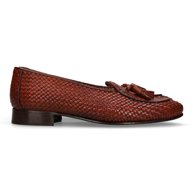 Mocasín trenzado marrón