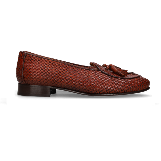 BROWN BRAIDED TASSEL LOAFER