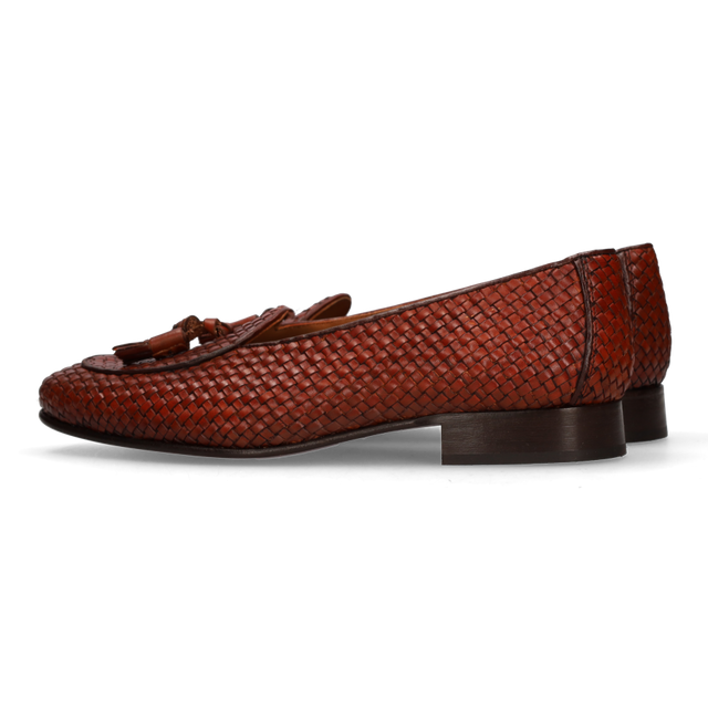 Mocasín trenzado marrón