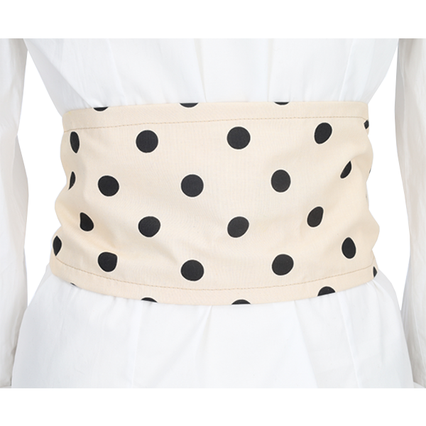 Grande ceinture noire et beige Luna