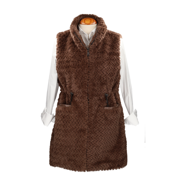 Chaleco Cremallera Marrón