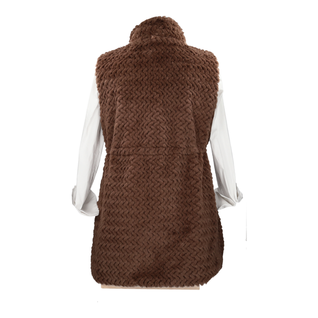 Chaleco Cremallera Marrón