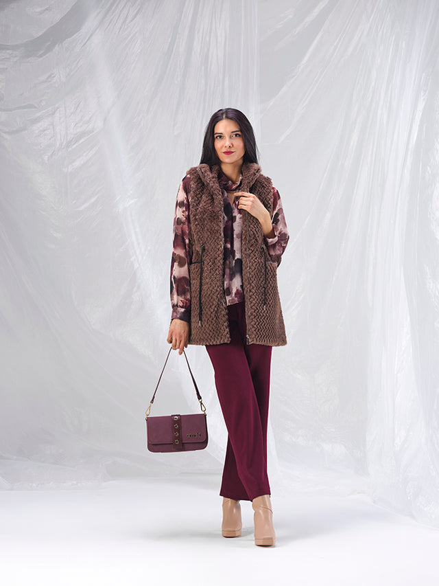 Chaleco Cremallera Marrón