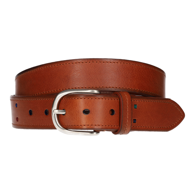 Cinturón Hebilla Ovalada Marrón