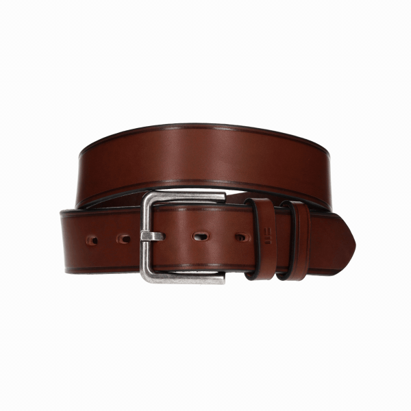 Cinturón Cuero Hebilla Rectangular