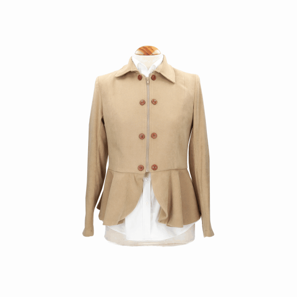 Veste en daim beige Tavira