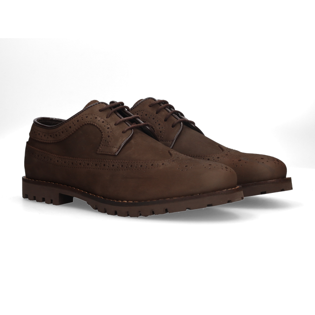BLUCHER PICADO NOBUCK MARRON