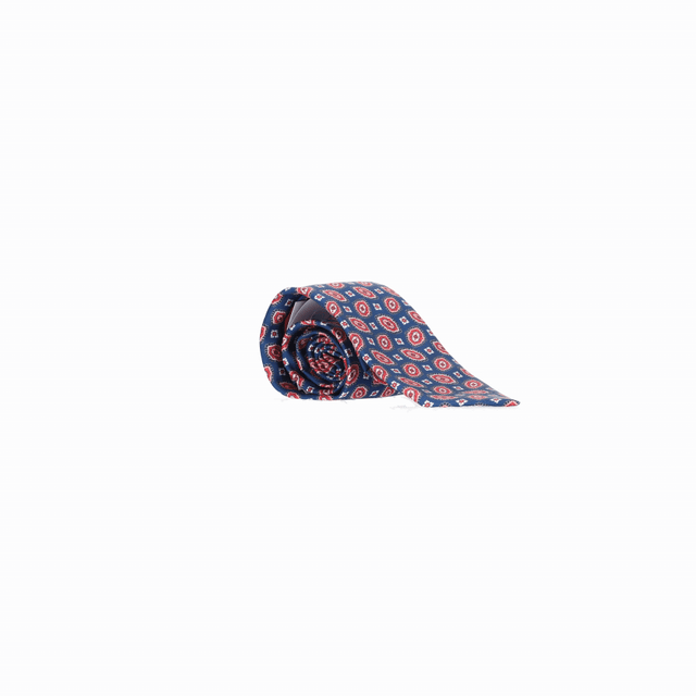 CORBATA MARINO AD. SELLO Y FLOR