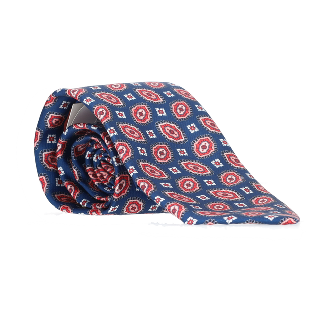 CORBATA MARINO AD. SELLO Y FLOR