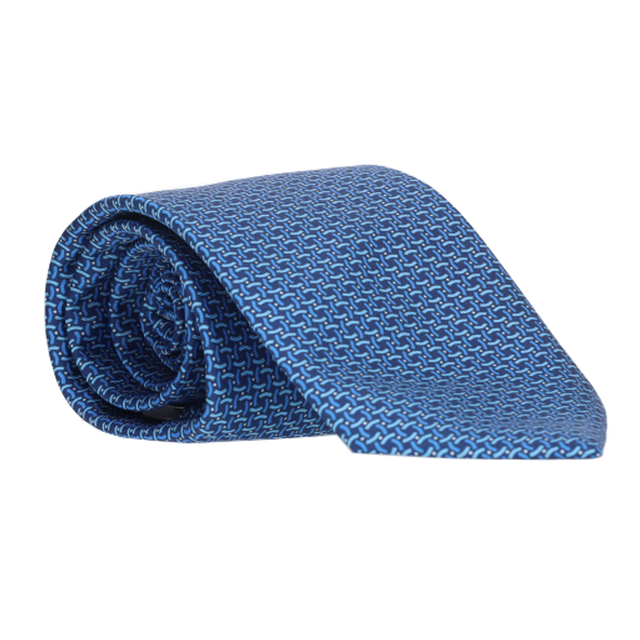 CORBATA MARINO NUDOS AZULES