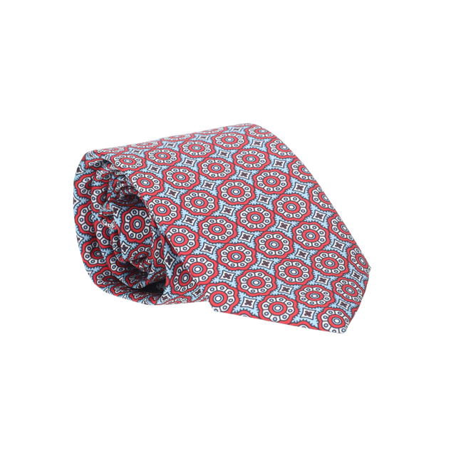 LIGHT BLUE TIE WITH RED SEALS