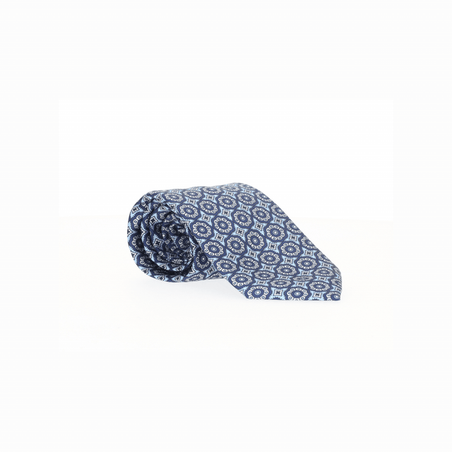 LIGHT BLUE TIE WITH MARINE SEALS