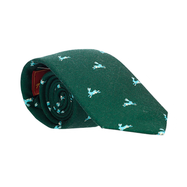CORBATA LANA VERDE CONEJOS