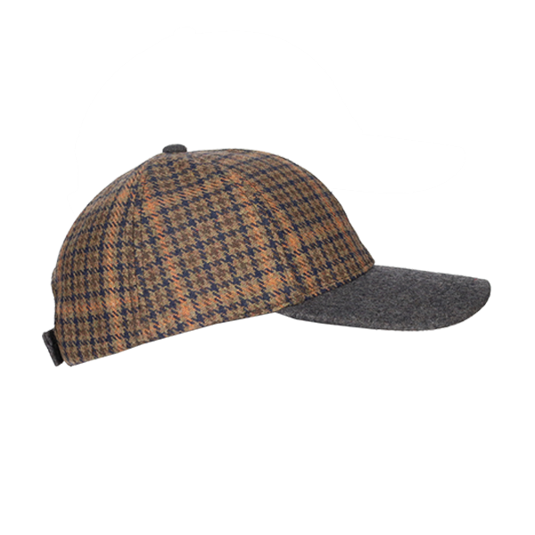GORRA CUADROS MARRON