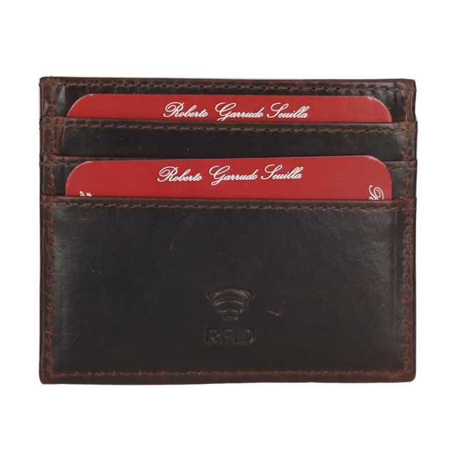 TARJETERO BORDADO BEIGE-AZUL