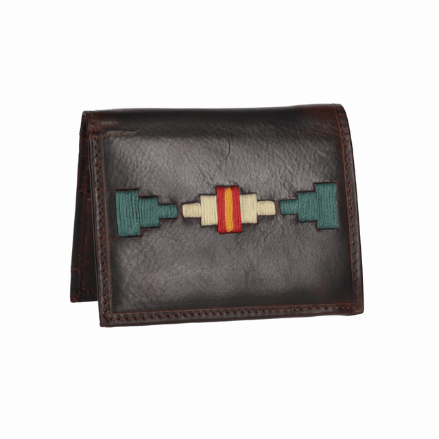 CARTERA BORDADO VERDE-BEIGE B/E