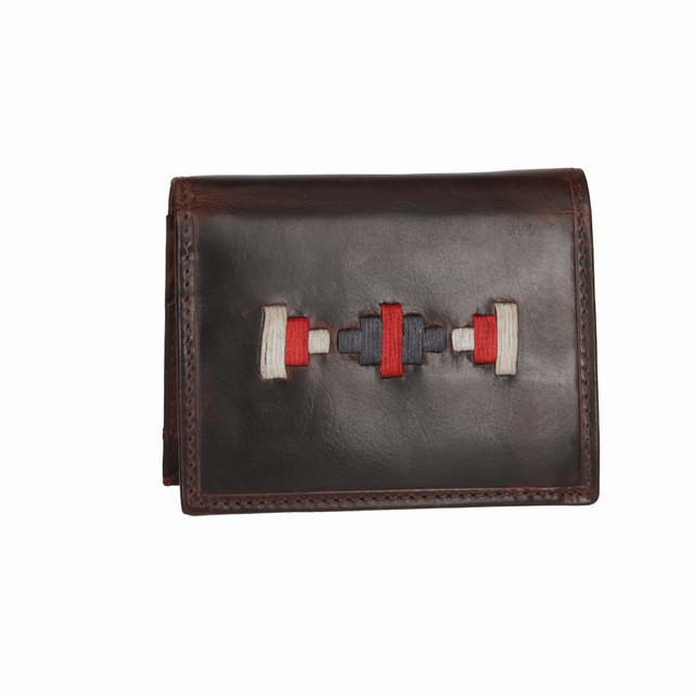 CARTERA BORDADO BEIGE-AZUL