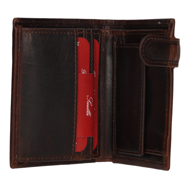 CARTERA BOTON VERTICAL VERDE-BEIGE B/E