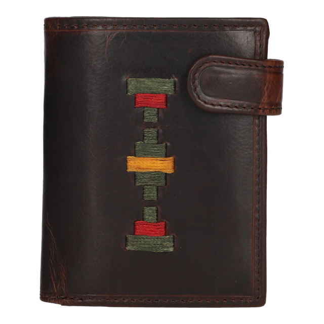 CARTERA BOTON VERTICAL VERDE KAKI