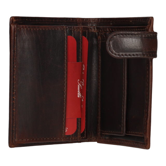 CARTERA BOTON VERTICAL BEIGE-AZUL