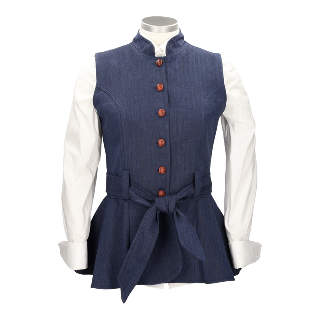 GILET À CHEVRONS BLEU PÉKIN