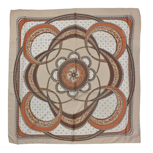 PAÑUELO BEIGE AROS ENTRELAZADOS