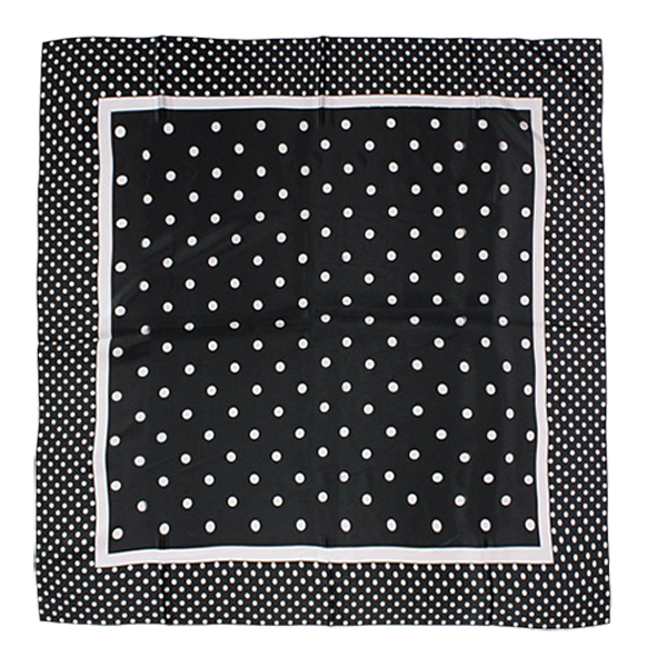PAÑUELO LUNARES NEGRO FILO LUNARES CHICO