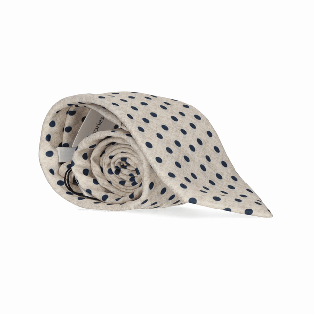 CORBATA BEIGE LUNARES MARINO