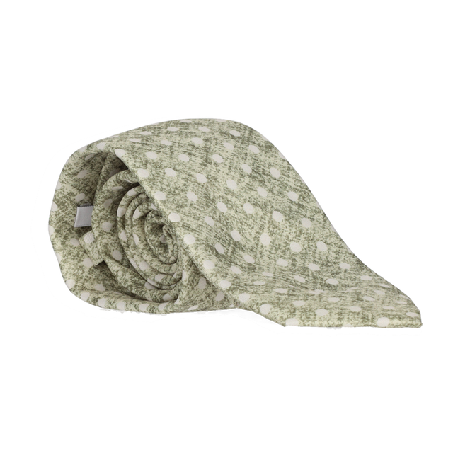 CORBATA VERDE LUNARES BEIGE
