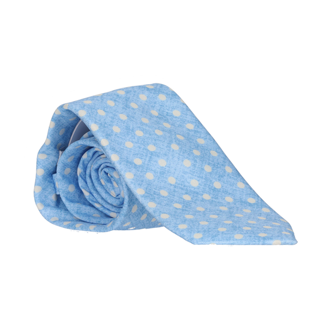 CORBATA CELESTE LUNARES BEIGE
