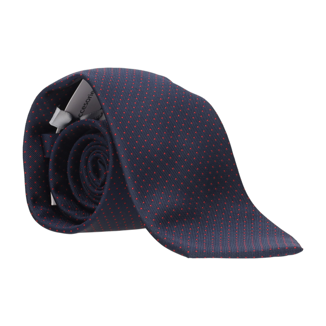 CORBATA AZUL LUNAR ROJO
