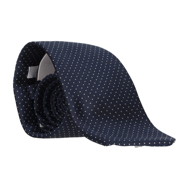 CORBATA AZUL LUNAR BLANCO