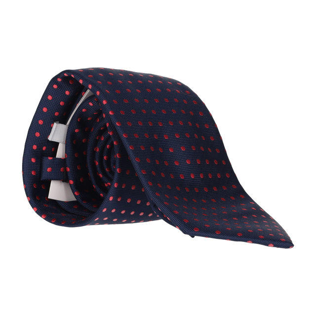 CORBATA MARINO LUNAR ROJO