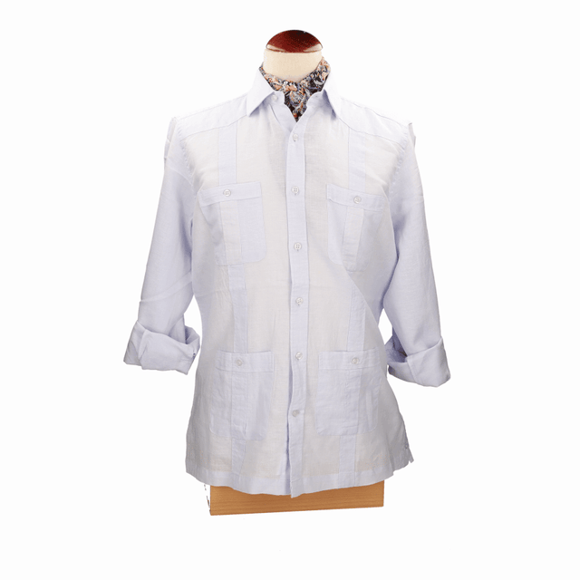 CAMISA CUBANA CELESTE