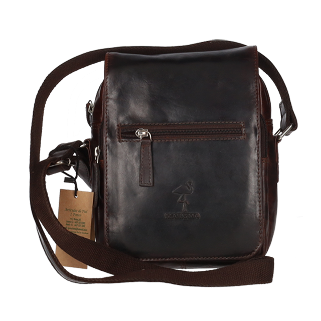 BANDOLERA TAPETA CREMALLERA MARRON