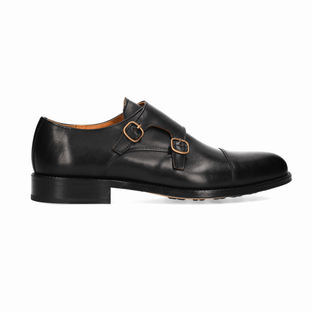 ZAPATO DOBLE HEBILLA NEGRO