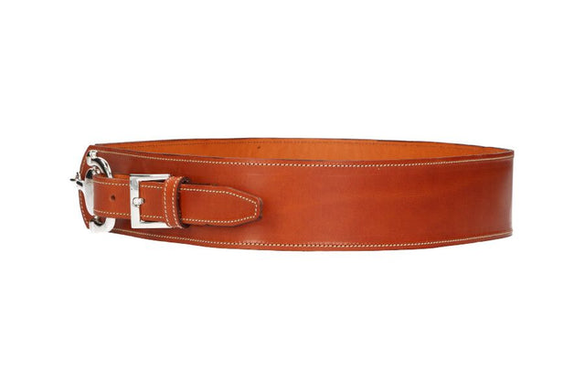 Ceinture en cuir faite à la main avec ornement en filet