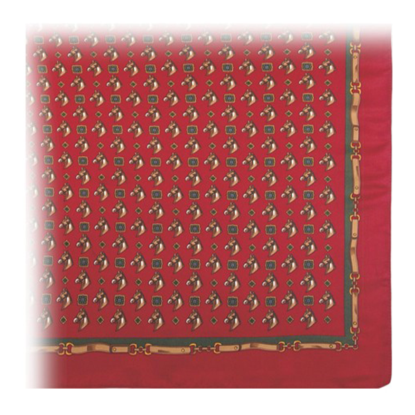 RED HORSE PRINT SCARF