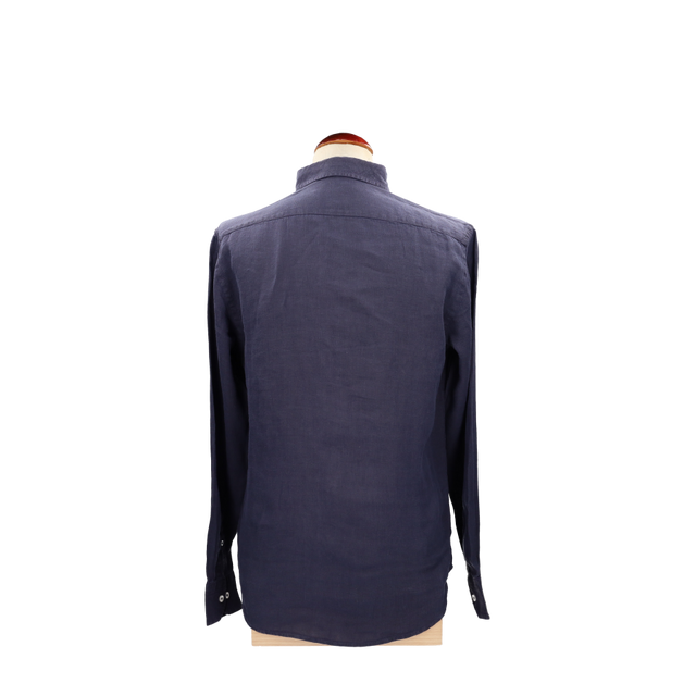 CAMISA BOTÓN LINO MARINO
