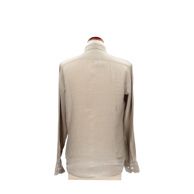 CAMISA BOTÓN LINO ARENA