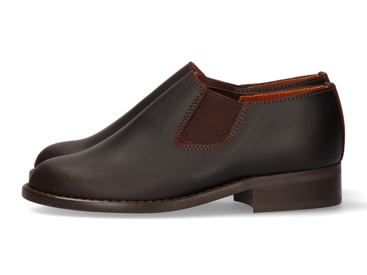 Chestnut gaiter shoe with elastics Valverde del Camino