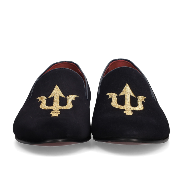 SLIPPERS AZUL BORDADO TRIDENTE